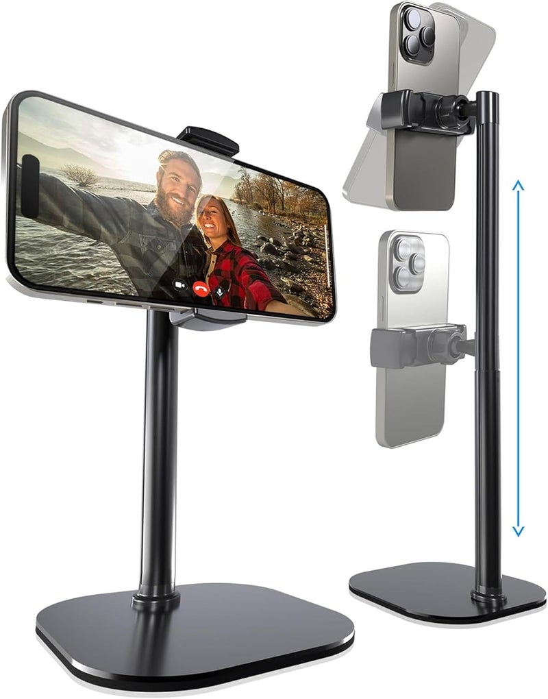 cooper ChatStand, Adjustable Cell Phone Stand for Desk, Phone Stand for Recording, iPhone Holder for Filming, Small Tripod for iPhone, Fits Samsung, Android Smartphones, (Night Black) - Image 1
